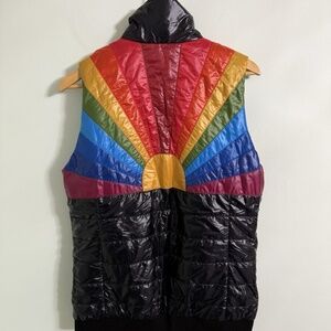 Aviator Nation Sunburst Vest Glossy Black Size Large